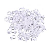 Sonew 100 Pack Tatouage D'encre Anneaux Jetables Microblading Pigment Colle Titulaire Tasse Semi Permanent Maquillage Cils Sourcils Tatouage D'encre Caps Petit(S Mit Divider)