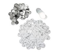 Sonew 100 Pièces de Bouton Arrière à Broche-fer Antirouille et Badge de Base en Plastique Faisant des Fournitures pour l'artisanat Bricolage 44mm/.73in (44MM)