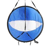 Sonew 108 Cm Sail de Vent de Kayak Pliable avec Fenêtre Transparente et Sac de Rangement - Conception Compacte pour Canoës, Bateaux Gonflables et Kayaks en Bleu et Blanc