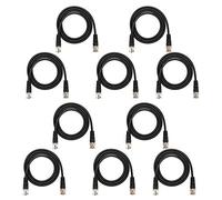 Sonew 10Pcs Câble Coaxial de Noyau en Cuivre BNC Mâle à BNC Câble Mâle Rallonge Câble Ressort Véhicule Aviation Ressort Câble pour Caméra de Vidéosurveillance 1m