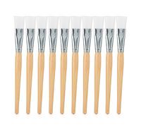 Sonew 10pcs Pinceau Masque Visage, brosses de masque facial, outil de soin de la peau d'applicateur portable Super doux avec poignée en bois pour le bricolage à la maison et le salon de beauté