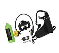 Sonew 1L Mini Mini Scuba Diving Tank Kit avec Cylindre à Oxygène et équipement de Plongée - Alliage d'aluminium à Haute Pression Résistant à la Haute Pression, Respiration sous l'eau, Comprend des