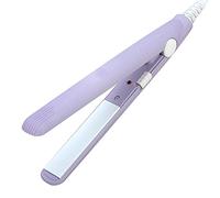 Sonew 2 en 1 Mini fer à lisser Céramique Tourmaline Plaque Beauty Fer Chauffant Bigoudis avec Température de 190 °C pour cheveux lisses Bouclés (Violet EU)