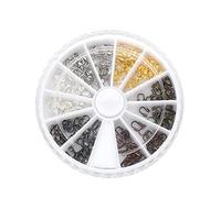 Sonew 200 Pcs/Box fournitures de fabrication de bijoux, protecteur en fil Guardian Wire en alliage pour la fabrication de bijoux (assortiment de coffret 6 couleurs)