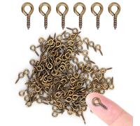 Sonew 200 pcs Oeil Goupilles Vis Oeillets Crochets Filetés Bails Résultats pour l'Argile, Résine, Perle, Fabrication de Bijoux en Plastique