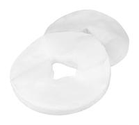 Sonew 200 Pcs Protege têtière pour table de massage, Serviettes d'oreiller de massage jetables avec trous, serviette d'oreiller de massage non tissée (Diamètre : Environ 29cm)