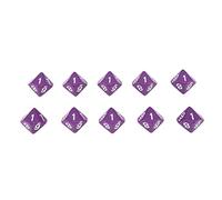 Sonew 20pcs 10 Pcs Numéro de Plastique Sigle de Dés pour Les Jeux de Fête et la Décoration de la Maison - Accessoires de Dés Blancs pour Les échecs, Le Poker et Plus (Purple)