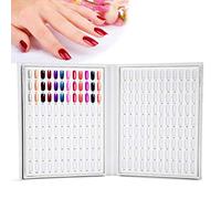 Sonew 216 couleurs Nail Display couleur, 2 types de livre graphique graphique d'affichage, vernis à ongles couleur Conseil Conseil Nail Art Salon Set(blanc)