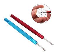 Sonew 2pcs Outil de pressage des Aiguilles de Montre, Retrait des Aiguilles de Montre, Levier d'aiguille de Montre, Accessoire pour réparation de Montres (Red + Blue)
