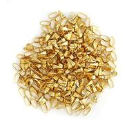Sonew 300 pcs Caution clips de pince à pression clips clasps alliage connecteur pour pendentifs collier bracelet diy fabrication de bijoux outils(Gold)