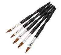Sonew 5 Pcs Ensemble Pinceau Nail Art Ongle-Professionnels Ongles Salons Peinture Maquillage DIY Brosse À Ongles Gradient Effet Sculpture De Beaux Détails (Noir)