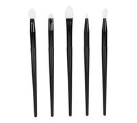 Sonew 5 Pièces Pinceaux de Maquillage en Silicone, Applicateur de Maquillage Portable pour Ombre à Paupières Sourcils Lèvres Eyeliner Outils de Maquillage pour les Yeux pour Salon Maison
