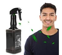 Sonew 500ml Bouteille de spray pour coiffure, Aspect bouteille de vin vintage Pulvérisateur d'eau, Flacon pulvérisateur vide rechargeable pour la coiffure, le soin des plantes, le nettoyage(Black)
