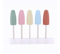 Sonew 5pcs Forets à Ongles, Nail Art Silicone Polisseuse Ongles Meuleuses Forets pour Manucure électrique Machine-outil de Forage
