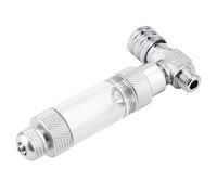 Sonew Accessoire de Système d'Aquarium Robuste, Clapet Anti-Retour à Aiguille de Régulateur C02 en Acier Inoxydable, Compteur de Bulles de Co2 pour Aquarium (Microvanne Simple