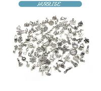 Sonew Accessoires de pendentifs de bricolage Breloques, 100 Pièces, pour la Création de Bijoux DIY en Alliage, outillage coffret