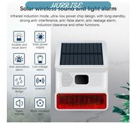 Sonew alarme de détecteur de mouvement Sans Fil 433MHZ Solaire Alarme Sonore Et electromenager maison 16,4x12,4x5,9cm