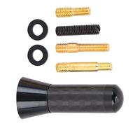 Sonew Antenne Courte de 3.5cm en Alliage d'aluminium, Fiber de Carbone, Modification Universelle de Voiture pour Les Signaux Radio AM/FM