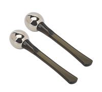 Sonew Applicateur de Crème pour les Yeux 2 Pièces, Boules à Roulettes en Alliage de Zinc Masseur Cuillère à Crème Applicateur de Soins des Yeux Bâton de