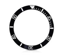 Sonew Bague de lunette de montre, Anneau d'insertion de la lunette en plastique, Pièce de remplacement de l'anneau d'insertion de la lunette(Noir)