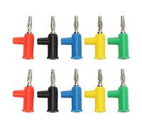 Sonew Banana Plugs, 10pcs J.10028 Prises de Banane 4 Mm 4 Mm Plug à Banane Banana Pild Test Test des Connecteurs de Banane sans Soudure Empilables pour L'équipement Industriel