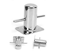 Sonew Bitt à Amarration Simple à Un Lourdement avec 316 Matériau en Acier Inoxydable pour Yacht et Bateau Cross Bollard - Finition Polie en Miroir pour Accessoires de Quincaillerie Marine 90 Mm (120