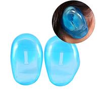 Sonew Bleu Effacer Silicone Ear garde en plastique qui protège le cache-oreilles du colorant Ear Cover Shield Barber Protégez Vos Oreilles De Colorant De Cheveux Portable Taille bleu