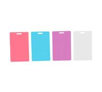 Sonew Bloc-notes Vertical Effaçable, Paquet de 4 Blocs-notes Réutilisables en Silicone pour Carte d'identité avec Stylo à Bille, Lingettes Effaçables à L'alcool (Verticale 4 pièces)