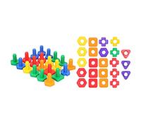 Sonew Blocs de Construction 3D aux Couleurs Vives, Kit de Jouets Puzzle pour l'éducation Précoce, à Monter Soi-même, pour Les 3 Ans et Plus