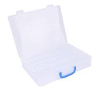 Sonew Boîte à Perles avec 60 Petits étuis, Grande Boîte de Rangement en Plastique Transparent avec Couvercle à Charnière et Poignée pour Perles, Fabrication de Bijoux, Fournitures d'artisanat et