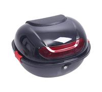 Sonew Boîte Arrière de Moto de Grande capacité, Stockage d'impact pour Scooter, Installation Facile, Ajustement Universel, Blanc (Black)