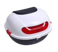 Sonew Boîte Arrière de Moto de Grande capacité, Stockage d'impact pour Scooter, Installation Facile, Ajustement Universel, Blanc (White)