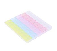 Sonew Boîte de Rangement Multicolore avec 35 Compartiments Grillagés pour une Organisation Facile des Pilules, Perles, Clous d'oreilles et Bagues