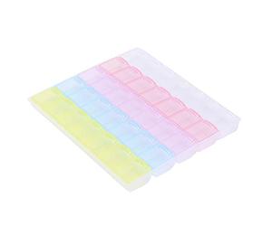 Sonew Boîte de Rangement Multicolore avec 35 Compartiments Grillagés pour une Organisation Facile des Pilules, Perles, Clous d'oreilles et Bagues