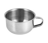 Sonew Bol de Rasage pour Homme, Bol de Savon de Rasage en Acier Inoxydable, Bol de Tasse de Savon de Rasage en Métal, Outil de Nettoyage en Mousse pour Homme