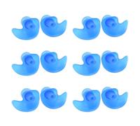 Sonew Boucles d'oreille de Nage en Silicone en Forme de Spirale étanche pour les Adultes - 6 Paires avec des étuis de Stockage Individuels, Accessoires de Sports Nautiques Bleus (BLUE)