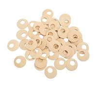 Sonew Boucles d'oreilles en Bois Vierges, Rondes Creuses, Fournitures de Bricolage pour une Coloration et une Fabrication de Bijoux Faciles, 50 Pièces