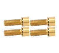 Sonew Boulons de Guidon de Vélo en Alliage en Alliage en Titane Premium M7x20mm | Accessoire de Vélo Résistant à la Corrosion Légers | 4pcs Vis Faciles à Installer pour Le (Gold)
