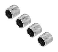 Sonew Bouton de Potentiomètre argenté 4 Pièces, Compatible avec la Plupart des Guitares électriques, Ensemble de Boutons de Commande pour les Amateurs d'instruments de Bricolage (SILVER)