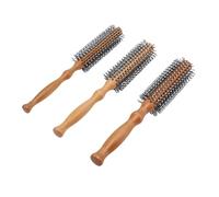 Sonew Brosse à Cheveux Ronde, Brosse Coiffante en Bois avec Dents Souples pour un Soin Doux et une Réduction des Frisottis, Format de Voyage Compact