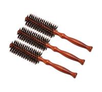 Sonew Brosse à Cheveux Ronde, Brosse de Coiffage à Manche en Bois Antistatique Résistante aux Hautes Températures pour une Utilisation à Domicile ou en Salon, Prise en Main Confor