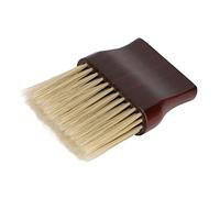 Sonew Brosse de Plumeau de Cou de Barbier, Brosse de Nettoyage de Cou Douce Professionnelle avec Manche en Bois Massif pour la Coupe de Cheveux et le Rasage