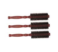 Sonew Brosse Ronde à Cheveux en Poils de Sanglier, Brosse à Rouleaux Antistatique et Chauffante pour Brushing, Bouclage et Lissage, Schima Superba, Manche en Nylon et bois.