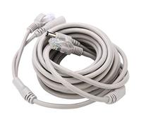 Sonew Câble CCTV Cat 5, Câble d'alimentation Vidéo Ahd 5m/10m/15m/20m pour Caméras IP Système Nvr 10 Mbps/100 Mbps, Connecteur d'alimentation RJ45 + DC (Couleur Blanc)(10m)