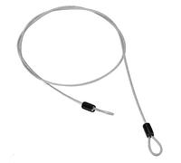 Sonew Câble de Sécurité en Acier, câble en acier inoxydable de 39,4 pouces avec extrémités bouclées, câble de verrouillage sécurité pour protéger vos sacs, valise, valise, vélo(Silver)