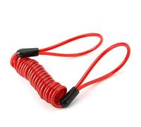Sonew Câble Métallique, Corde de Rappel de Voyage de Ressort Antivol, Rappel de Ressort de Verrouillage de Disque de Moto pour Motos, Scooters, Vélos Quad et Vélos (Rouge)