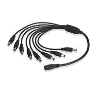 Sonew Câble Répartiteur D'alimentation CC, pour Système D'alimentation de Caméra de Surveillance de Sécurité CCTV Câble Adaptateur de Répartiteur Femelle À 8 Mâle, Cable Camera de Surveillance