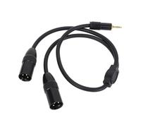 Sonew Câble Répartiteur Stéréo en Y Double XLR Mâle vers 8 Pouces, 0,6 Pied pour Mixage, Ordinateurs Portables et Lecteurs Multimédias