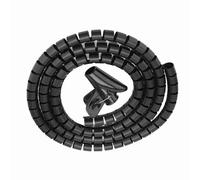 Sonew Câble Tubulaire en Spirale avec Fermeture éclair - Protecteur de Cordon Flexible pour la Maison et Le Bureau, 0,5 M X 28 Mm (1,5 m * 16 mm)