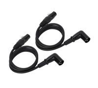 Sonew Câbles d'extension de Microphone de 0.3 Mètres, 2 Pièces, Adaptateur de Connecteur XLR Mâle à Femelle pour Amplificateur Mélangeur de Haut-parleur XK042L (#3)